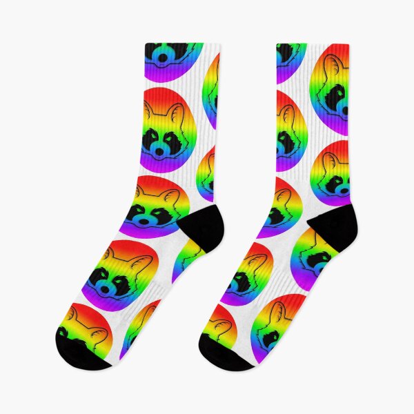 Artikelvorschau, Regenbogen-Waschbär-Symbol (TheRainbowJazzy) entworfen und verkauft von rainbowjazz.