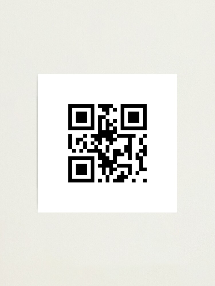 "rickroll qr code sticker" Photographic Print for Sale by cool202212 ...