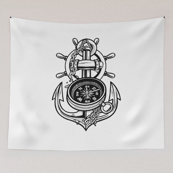 Item preview, anchor and compass designed and sold by JanooFactory.