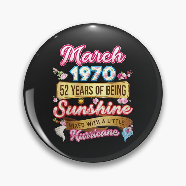Item preview, Made In March 1970 Girl 52 Years Old 52nd Birthday Sunshine designed and sold by JakariEzer.