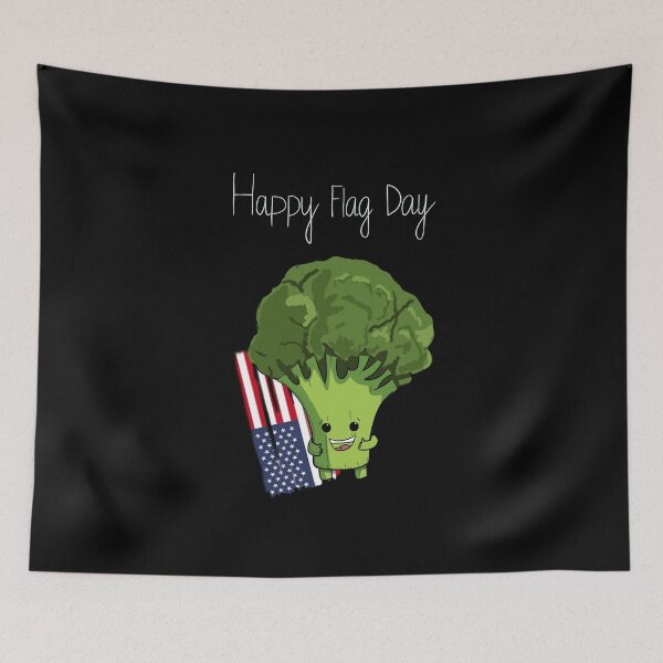 Item preview, Happy Flag Day Cute Little Broccoli designed and sold by BigFatMistake.