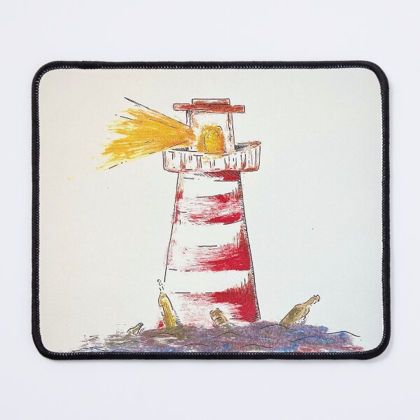 Item preview, Lonely Lighthouse surrounded by the Drunk Remnants of a Man. designed and sold by HyenaArtistry.