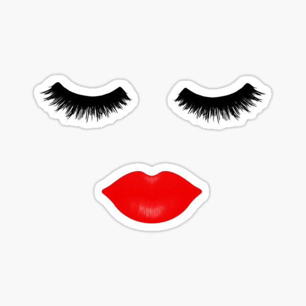Lips and Lashes Sticker