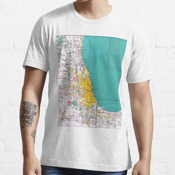 T-Shirt, Chicago Illinois Map, America
