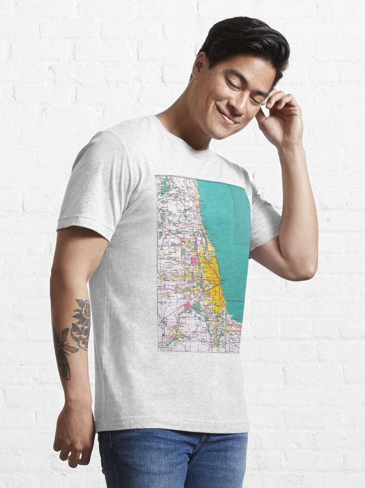 T-Shirt, Chicago Illinois Map, America