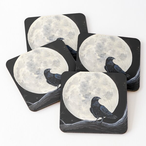 Item preview, Raven and a Full Moon designed and sold by TheArtery2010.