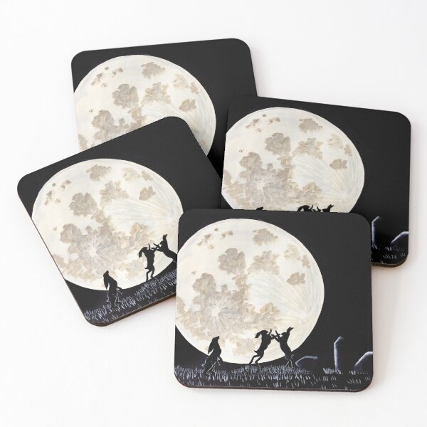 Item preview, Boxing Hares and a Full Moon designed and sold by TheArtery2010.