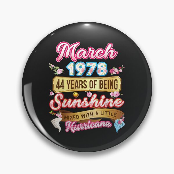 Aperçu de l'œuvre Fabriqué en mars 1978 Fille de 44 ans 44e anniversaire Sunshine créée et vendue par JakariEzer.
