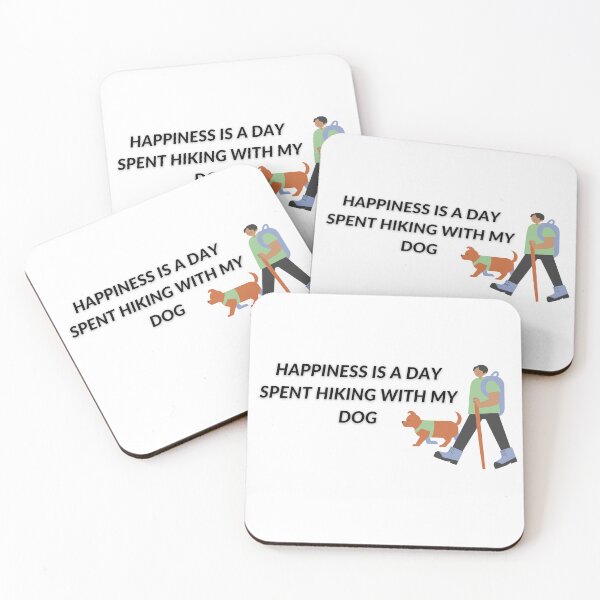 Item preview, happiness is a day spent hiking with my dog designed and sold by crypto-ly.