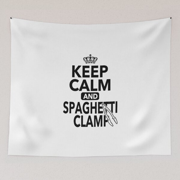 Item preview, Keep Calm And Spaghetti Clamp Funny Quotes designed and sold by JooArtPrints  ★★★★★.
