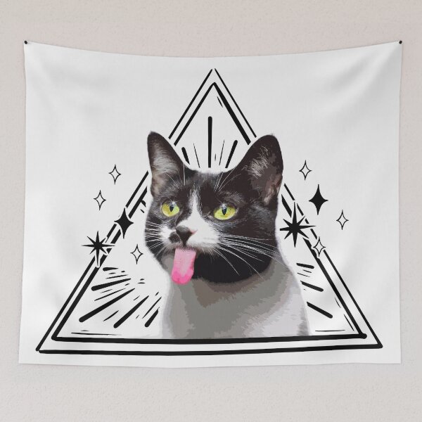 Item preview, CHILL CAT - RELAX - free your mind - spiritual awakening Cute Kitty Cat - Funny AWOKE cat designed and sold by originalsusie.