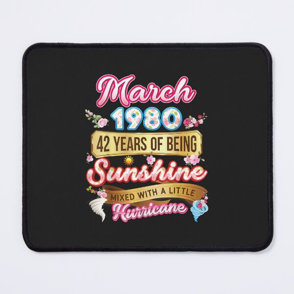 Item preview, Made In March 1980 Girl 42 Years Old 42nd Birthday Sunshine designed and sold by JakariEzer.