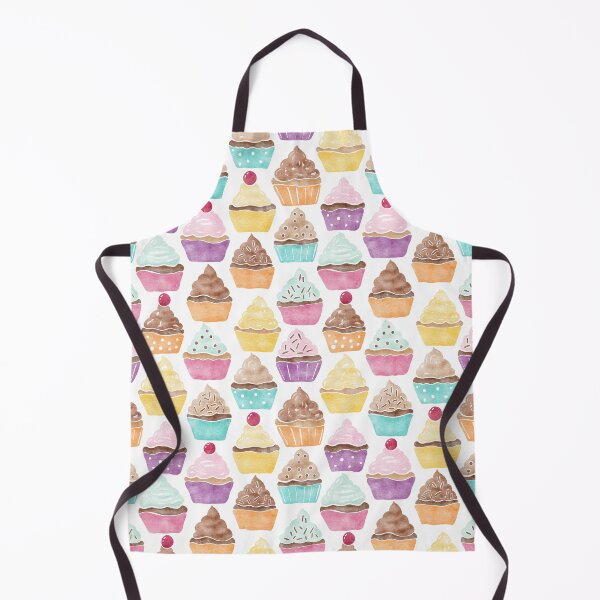 Item preview, Watercolour Cupcakes Pattern designed and sold by RebeccaFlaherty.