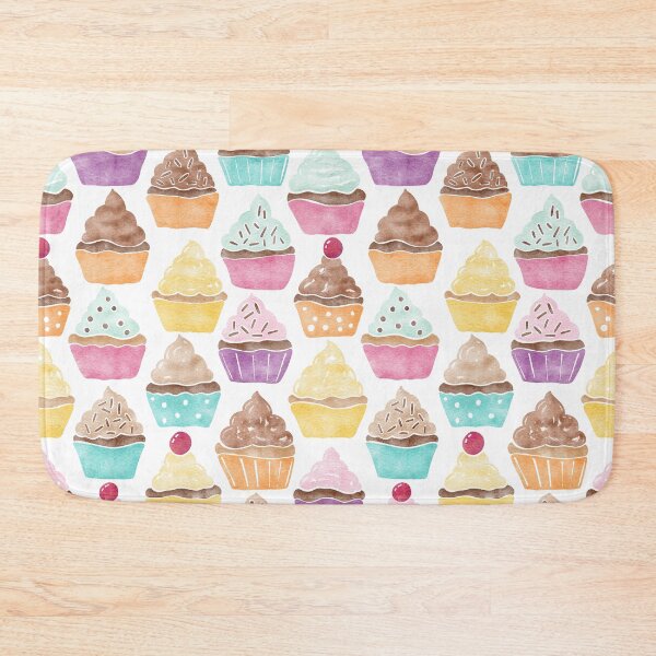 Item preview, Watercolour Cupcakes Pattern designed and sold by RebeccaFlaherty.