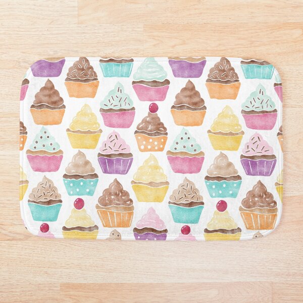 Item preview, Patrón de cupcakes de acuarela designed and sold by RebeccaFlaherty.