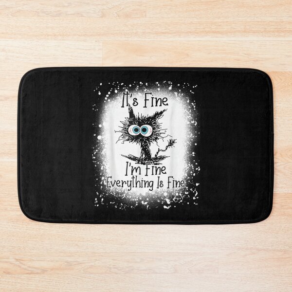 Item preview, Bleached Its Fine Im Fine Everything Is Fine Shirt Black Cat  designed and sold by zacben.