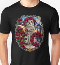GRATEFUL CATS AND ROSES Unisex T-Shirt