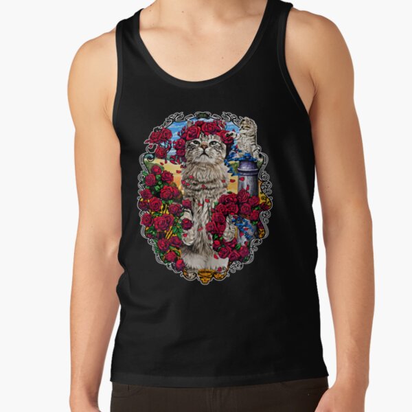 GRATEFUL CATS AND ROSES Tank Top