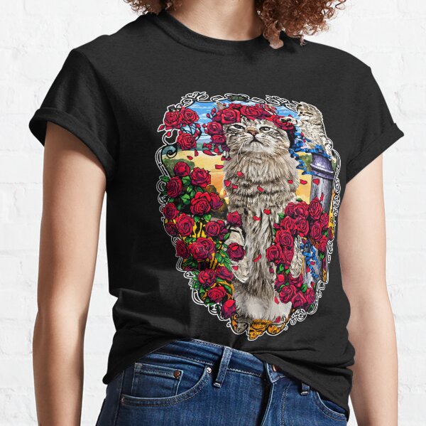 GRATEFUL CATS AND ROSES Classic T-Shirt