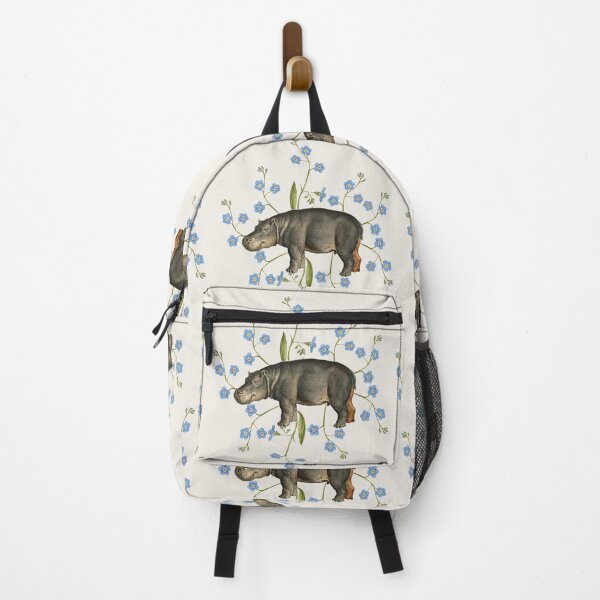 Item preview, Vintage Hippopotamus with Flowers designed and sold by Trish Dish.