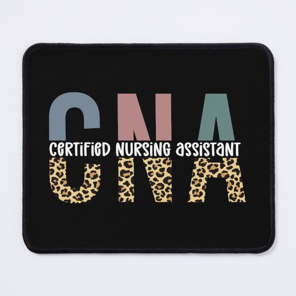 Item preview, CNA Certified Nursing Assistant | Gifts for CNA | CNA Cheetah print typography designed and sold by Violet Treasures.