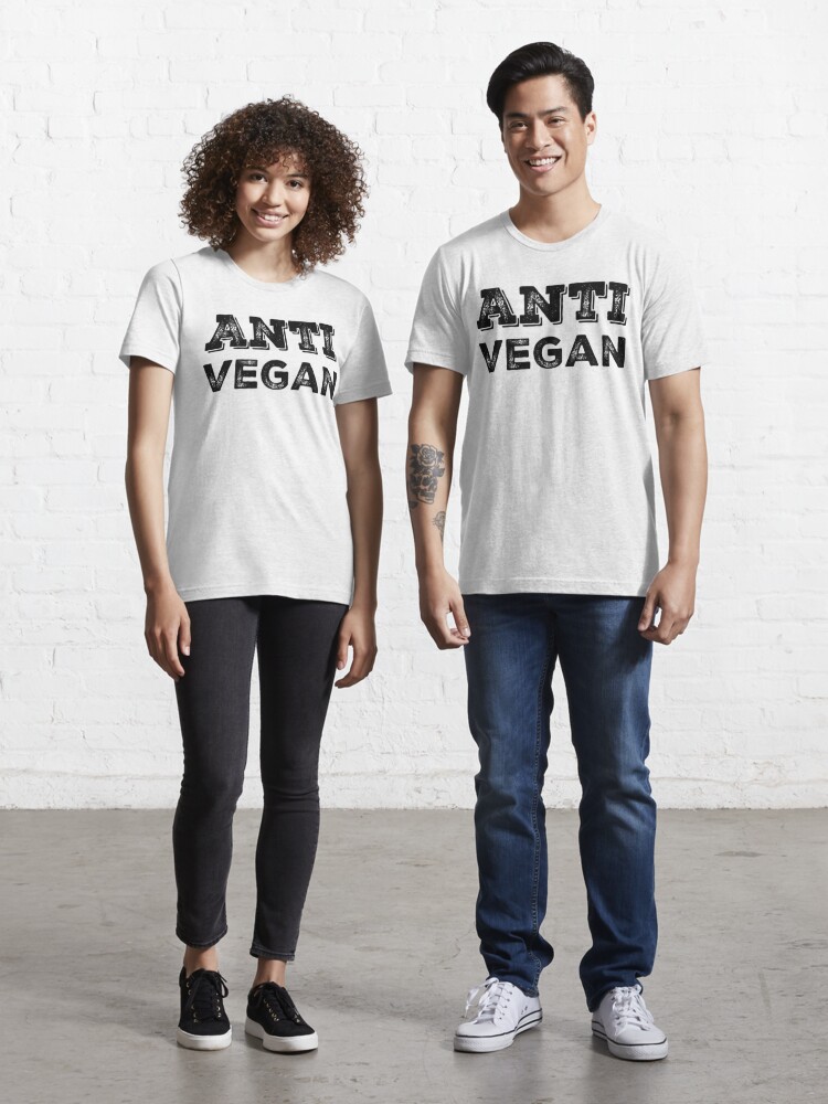 AntiVegan | Black Text " T-shirt Sale by SmokinMonchBBQ | Redbubble antivegan - carnivore t-shirts - meat eater t-shirts