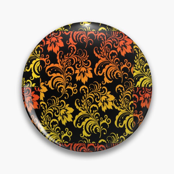 Artikelvorschau, Ästhetischer orientalischer arabischer Musterstil | orange Blumenmuster dekorative Kunst | Nahtlose Herbstblumen entwerfen Geschenke entworfen und verkauft von Design Repo.