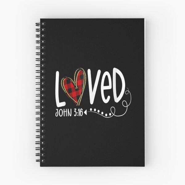 Item preview, Loved John 3 16 Red Plaid Heart Christian Valentine's Day  designed and sold by jennifera11.