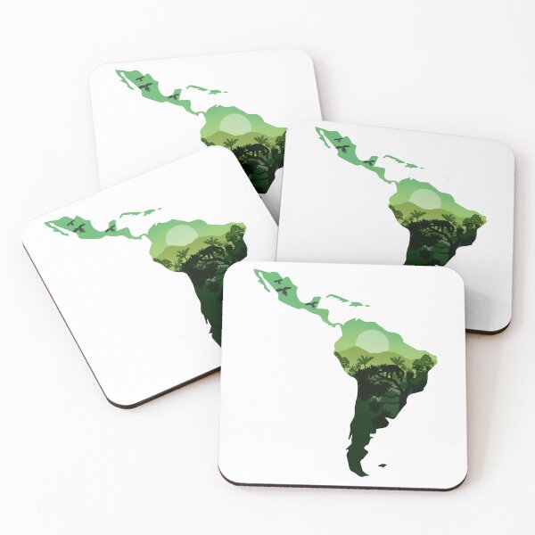 Artikelvorschau, Lateinamerika-Karte, Landschaft und Natur entworfen und verkauft von landscapeworlds.