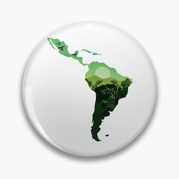 Item preview, Latin America map, landscape and nature designed and sold by landscapeworlds.