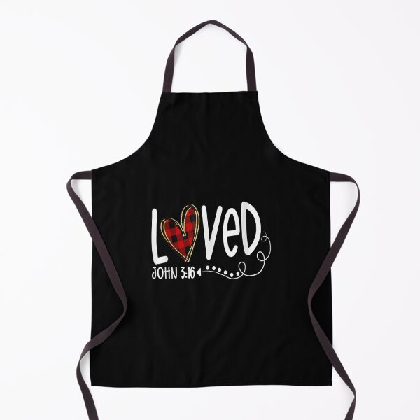 Item preview, Loved John 3 16 Red Plaid Heart Christian Valentine's Day  designed and sold by jennifera11.