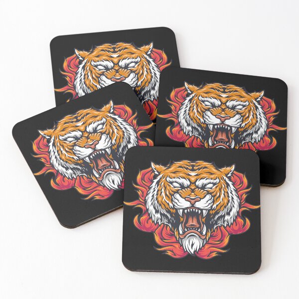 Item preview, Growling Mouth Open Bengal Tiger designed and sold by lytainhan89.