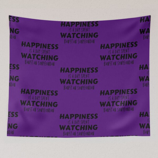 Item preview, HAPPINESS IS A DAY SPENT WATCHING BANGTAN SONYEONDAN | BTS lovers | Happiness | Trending | Humor designed and sold by Colorful-Inspo.