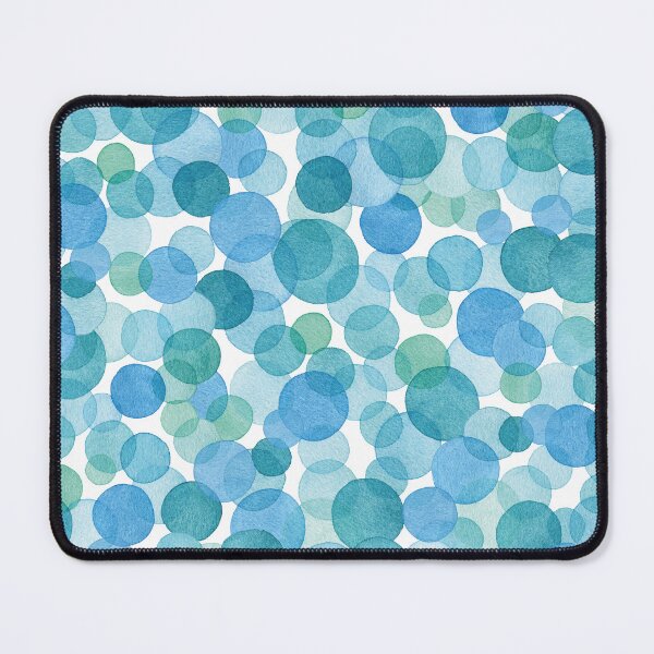 Item preview, Green, Blue and Turquoise Overlapping Circles - Watercolor Pattern designed and sold by AlicjaCurioseur.