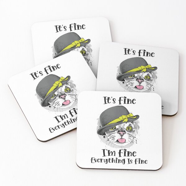 Item preview, Its Fine Im Fine Everything Is Fine Christmas Funny Cat, Funny  Women designed and sold by zacben.