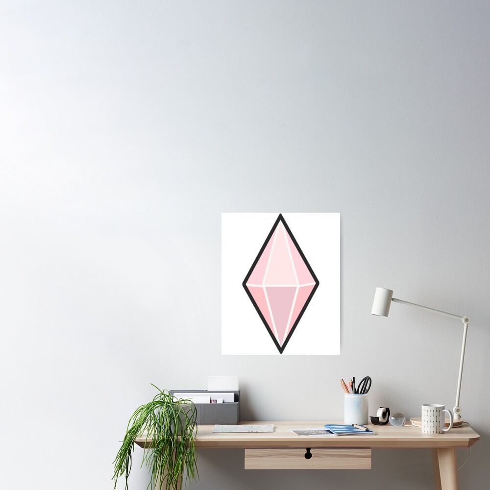 Pink Plumbob Sims 4 Poster For Sale By Opasmarc Redbubble