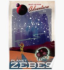Metroid reist nach Planet Zebes Poster