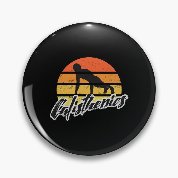 Artikelvorschau, Street Workout Athlet Calisthenics Push Up Retro Sonnenuntergang entworfen und verkauft von StrongShirts.