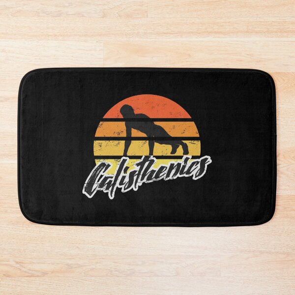 Item preview, Street Workout Athlete Calisthenics Push Up Retro Sunset designed and sold by StrongShirts.