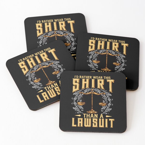 Item preview, I'd Rather Wear This Shirt Than A Lawsuit Funny Lawyer designed and sold by StrongShirts.
