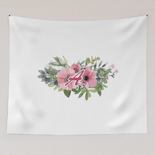 Item preview, A : Floral Initial Wreath Monogram A designed and sold by EasilyShop.