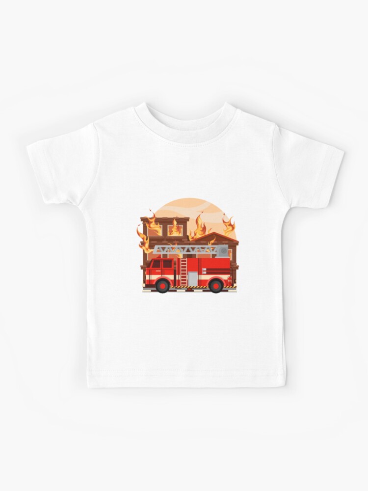 Kids Fire Truck Kids Fire Engine Brigade Tshirt Kids Fire Truck Kids Fire Engine Brigade Tshirt
