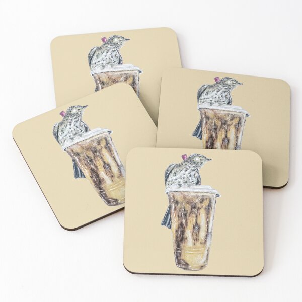 Item preview, Wood Thrush Mocha Iced coffee designed and sold by HouseplantsAndScamps.