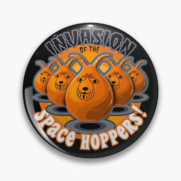 Item preview, INVASION of the Space Hoppers (Classic 70s Toy) - Orange Bounce Hopper - Vintage Seventies Retro  designed and sold by RetroTeeStudio.