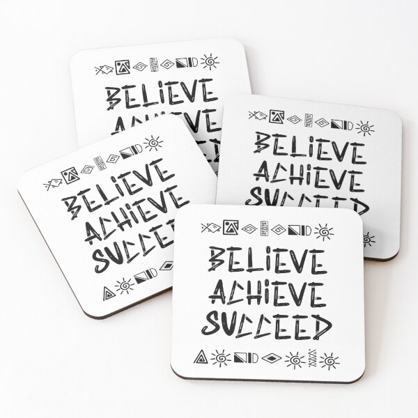 Item preview, ⭐⭐⭐⭐⭐(204) - Believe Achieve Succeed, motivational shirt for black history month with African colors designed and sold by kind4you.