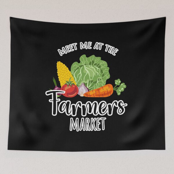 Item preview, Meet me at the Farmers market on black designed and sold by NeoLab Society.