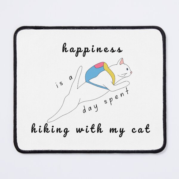 Item preview, happiness is a day spent hiking with my cat designed and sold by jassine11.