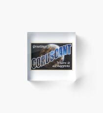 Coruscant Postcard Acrylic Block