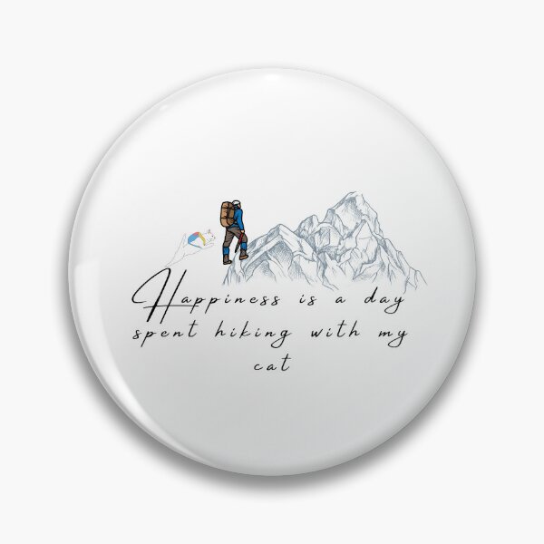 Item preview, happiness is a day spent hiking with my cat designed and sold by jassine11.