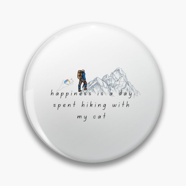 Item preview, happiness is a day spent hiking with my cat designed and sold by jassine11.
